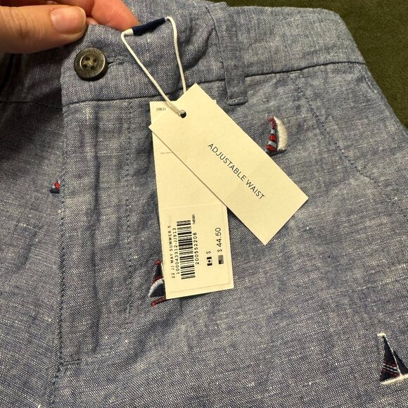 Janie and Jack Embroidered Sailboat Shorts - Picture 3 of 8